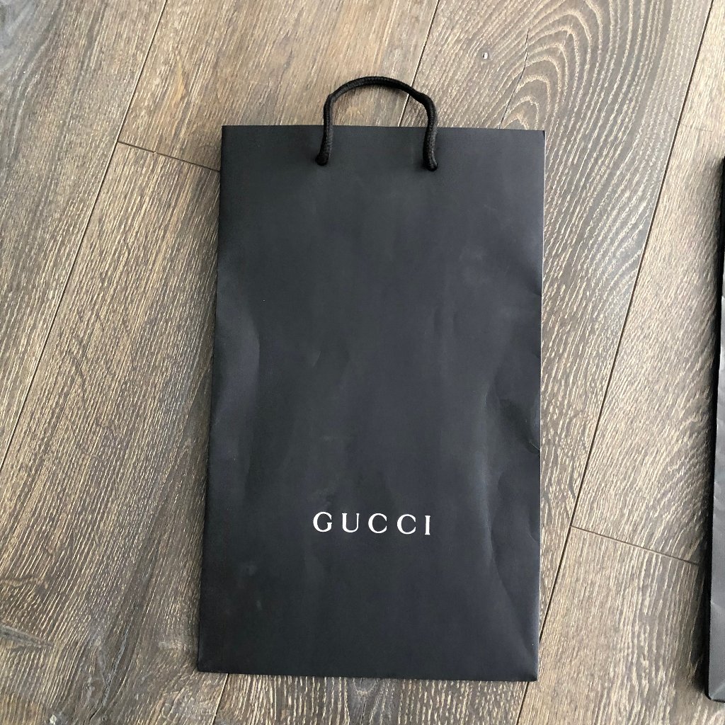 Gucci Authentic Paper Shopping Bag Black
